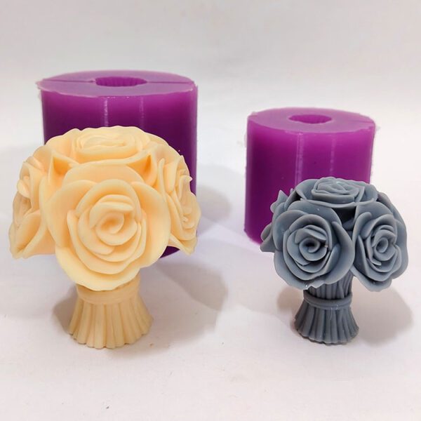 قالب دسته گل رز