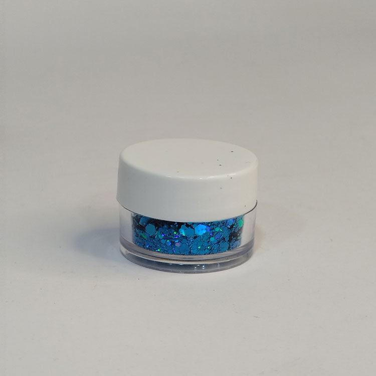 رنگ اکلیلی دانهدرشت آبی آسمانی ۲۰ گرمی – اکلیل براق مخصوص رزین اپوکسی و شمعسازی از هنری شادی