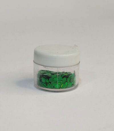 رنگ اکلیلی دانه‌درشت سبز متالیک ۲۰ گرمی – اکلیل براق مخصوص رزین اپوکسی و شمع‌سازی از هنری شادی