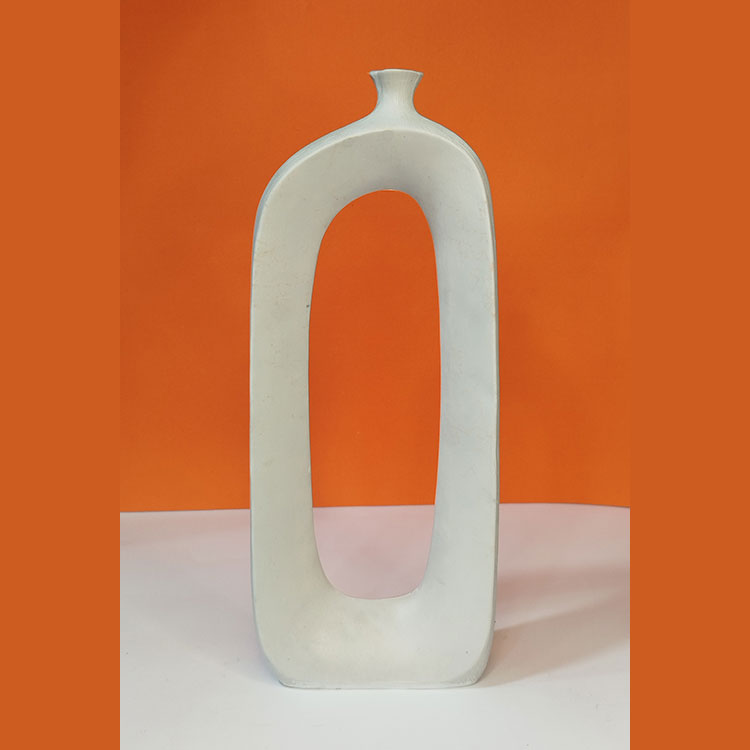 گلدان مدرن پلی‌استر خام ارتفاع ۴۰ سانتی‌متر